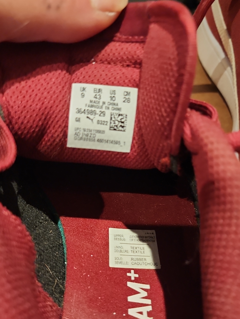 PUMA Smash v2 Suede Sneakers - Burgundy/White